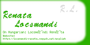 renata locsmandi business card